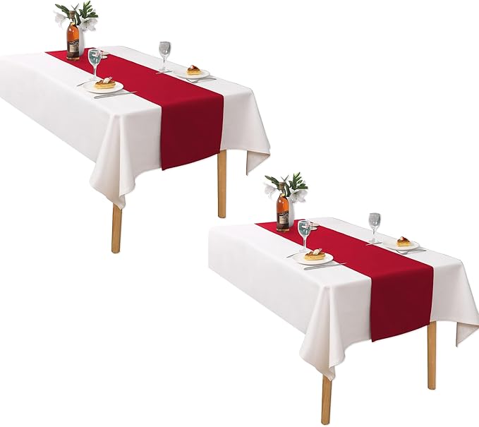 DUALIFE 2 Pack Table Runner 14 x 72 Inch Long Table Cloth Table Runners - Image 3
