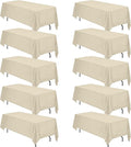 BRILLMAX 10 Pack Beige Tablecloths 70 x 120 Inch by BRILLMAX