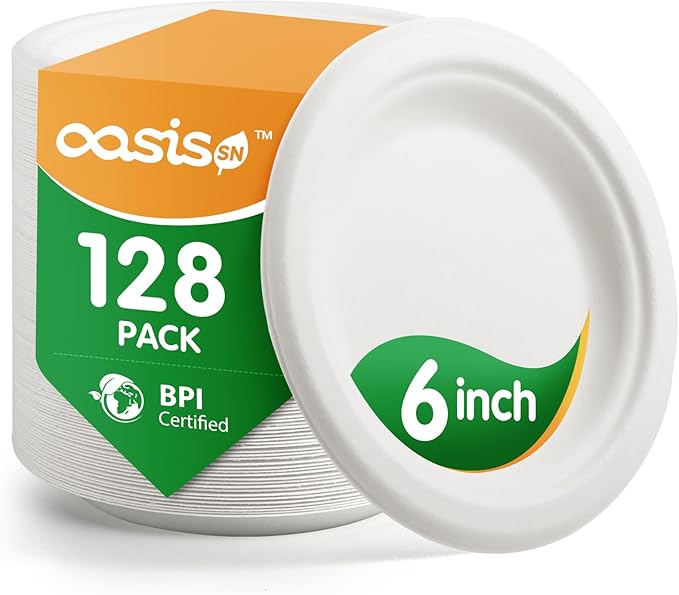  , - Compostable Paper Plates, Heavy-Duty Biodegradable by Unknown