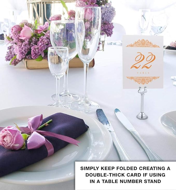 Paisley Wedding Table Numbers, Double Sided, Tent or Use in a Stand - Image 3