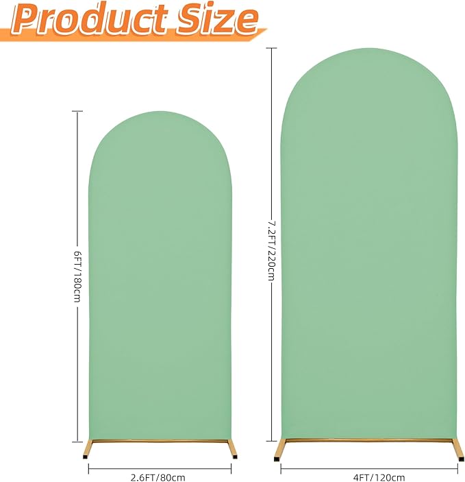 6.6FT Wedding Arch Covers Arch Backdrop Cover Arch Stand Covers Set Arch Cover - Image 2