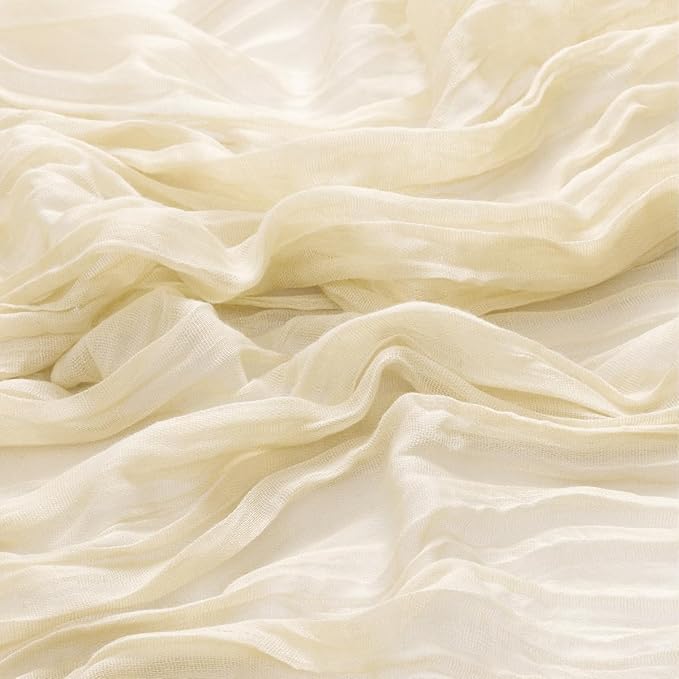MLMW 10 Pack Beige Table Runner Cheesecloth Boho Gauze Rustic Cheese Cloth - Image 2