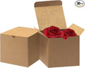 Bonfasvo Gift Boxes 30 Pack 4x4x4 inches Brown Fold Kraft Paper Boxes by Bonfasvo