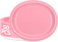 QZYL 50 Pcs Party Decorations, 12.2'' X 10.2'' Oval Large Paper Plates by QZYL