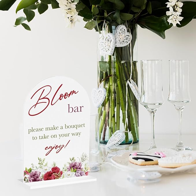 Bloom Flower Bar Sign for Wedding Bridal Shower Bouquet Bar Decor Sign Stuff - Image 4