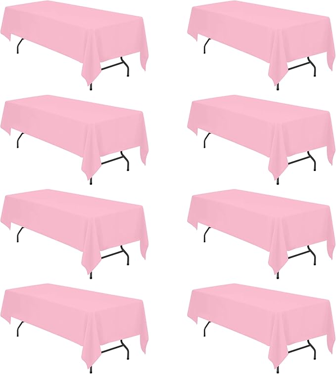 BRILLMAX 8 Pack Pink Tablecloths by BRILLMAX