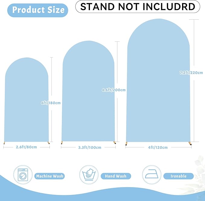 7.2FT Blue Arch Backdrop Cover - Image 3
