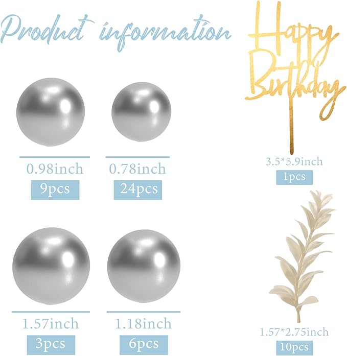 MIAHART Ball Cake Toppers Boho Grass Cake Topper Ball Cake Insert Decoration - Image 2