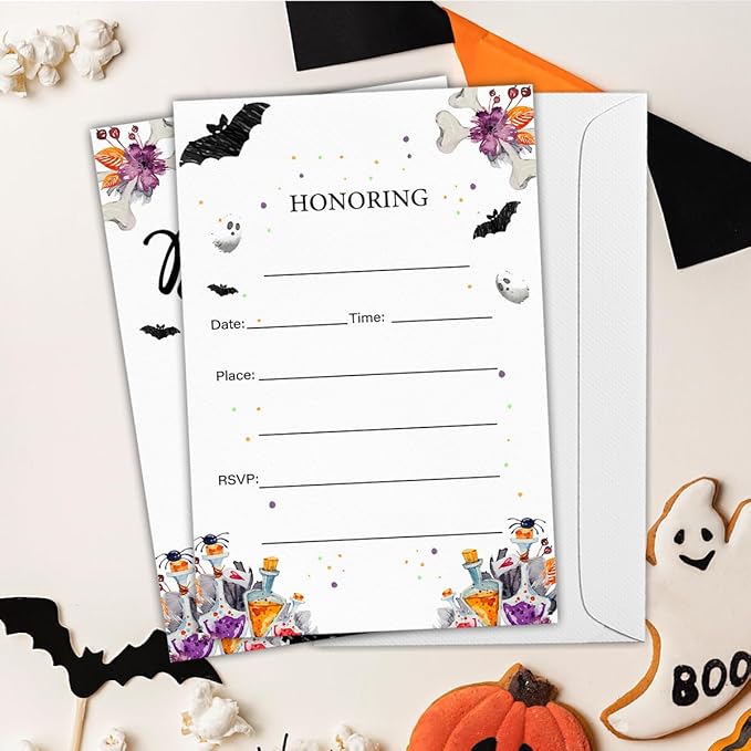 Halloween Baby Shower Party Invitations, a Baby Is Brewing Baby Shower Wizard - Image 5