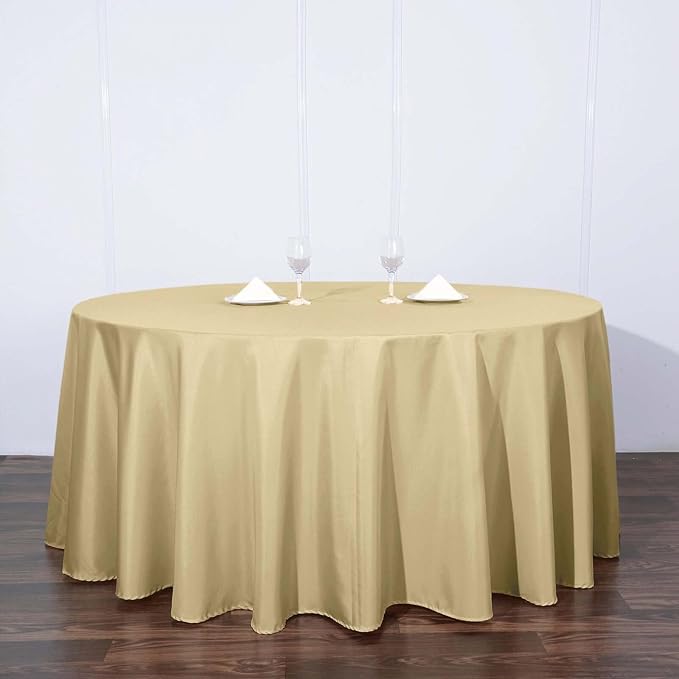 Efavormart Round Tablecloth, 120 Inch Stain & Wrinkle Resistant Washable Table by efavormart