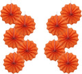 Orange Birthday Party Decorations, DIY Orange Paper Fans Hanging Decoration by BARTHEW
