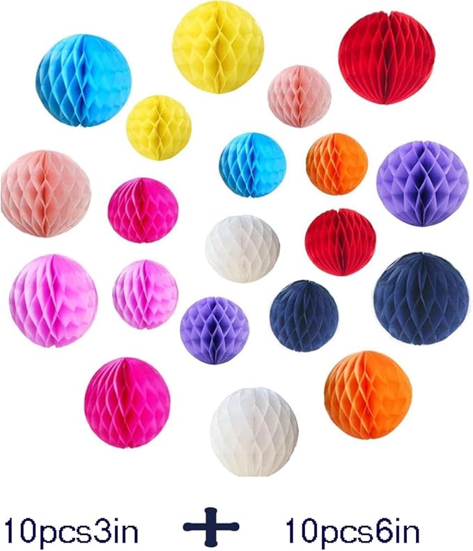 20pcs Honeycomb Flower Balls - Image 2