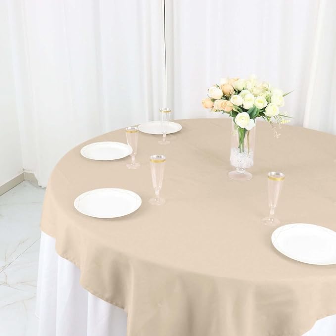 Efavormart 54x54 Nude Wholesale Linens Seamless Polyester Square Linen - Image 2