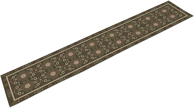 Vintage Boho Floral Table Runner, Rustic Country Farmhouse Brown Bohemia Flower - Image 7