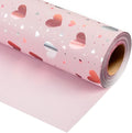 Burymento Gold Foil Heart Wrapping Paper, Reversible Pink Gift Wrap by BurymentoisaprofessionalwrappingpaperbrandThewrappingpaperismadeofkraftpaperpearlescentmatteglossyglitterbrushedlaserandothermaterialsdouble-sidedprintingbackcuttingandotherdetailsOriginalpatternscarefullymadewrappingpaperbrand