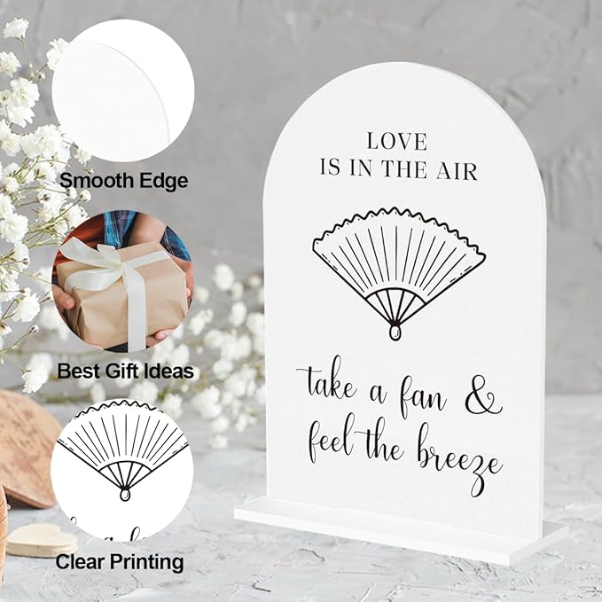 Wedding Fan Signage Take A Fan Sign - Image 3