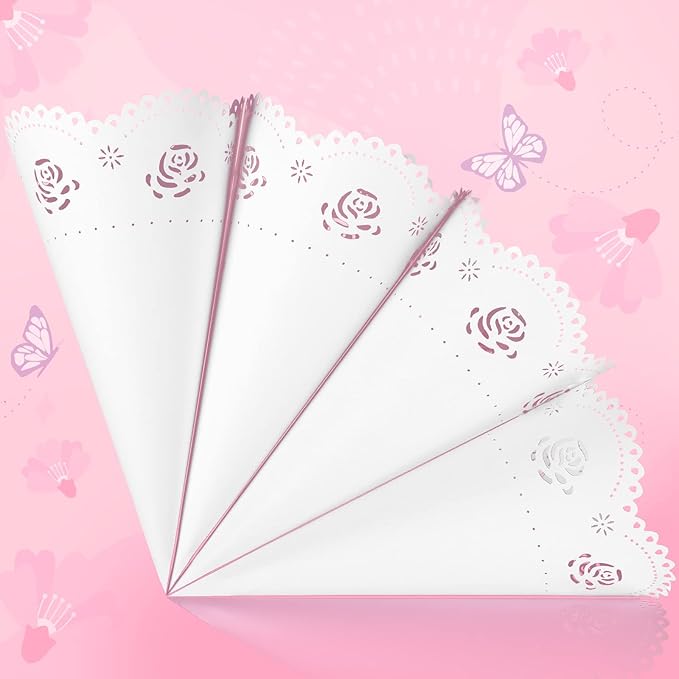 GWHOLE 100 Pcs Rose Confetti Petal Cone - Image 5