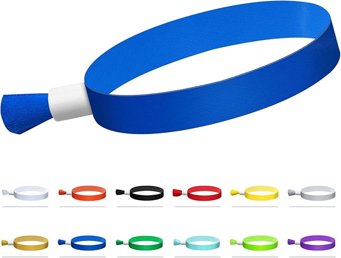 Green-Power America 100 Pcs Cloth Event Wristbands, Event Wristbands, Colored by Green-PowerAmerica