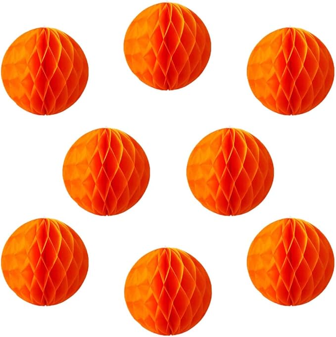 8pcs 10inch Paper Honeycomb Balls Decorative Tissue Honeycomb Balls Paper Pom by ZGjoy