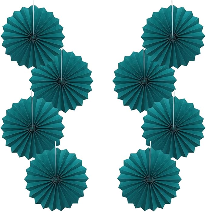 Green Birthday Decorations, DIY Green Paper Fans Hanging Decoration, Party by BARTHEW