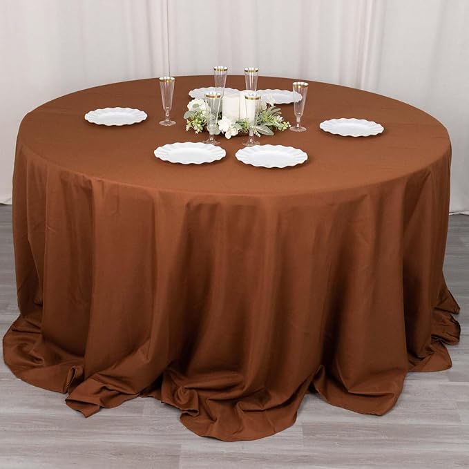Efavormart Round Tablecloth, 132 Inch Stain & Wrinkle Resistant Washable Table - Image 3