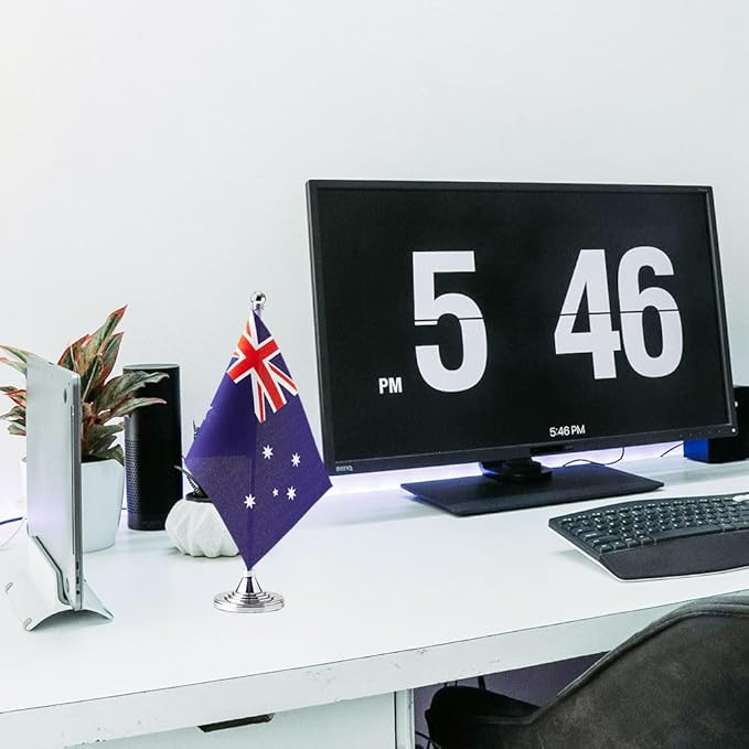 Australia Flag Australian Flags, Small Mini Australian Desk Flag, Used - Image 5