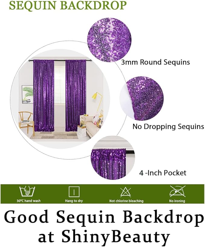 ShinyBeauty Premium Sequin Backdrop Curtain - Image 6