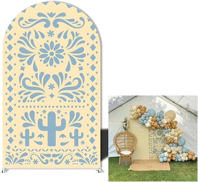 Mexico Theme Arch Stand Covers Fiesta Wedding Party Elastic Fabric Background by NIVIUS+PHOTO