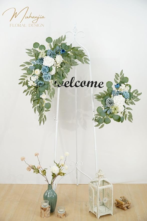 Wedding Sign Faux Flower Swag for Ceremony Party Reception Entrance Floral - Image 8
