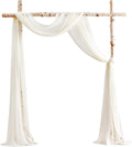 Floroom Wedding Arch Draping Fabric 2 Panels 20Ft Ivory Chiffon Fabric Drapes by Floroom