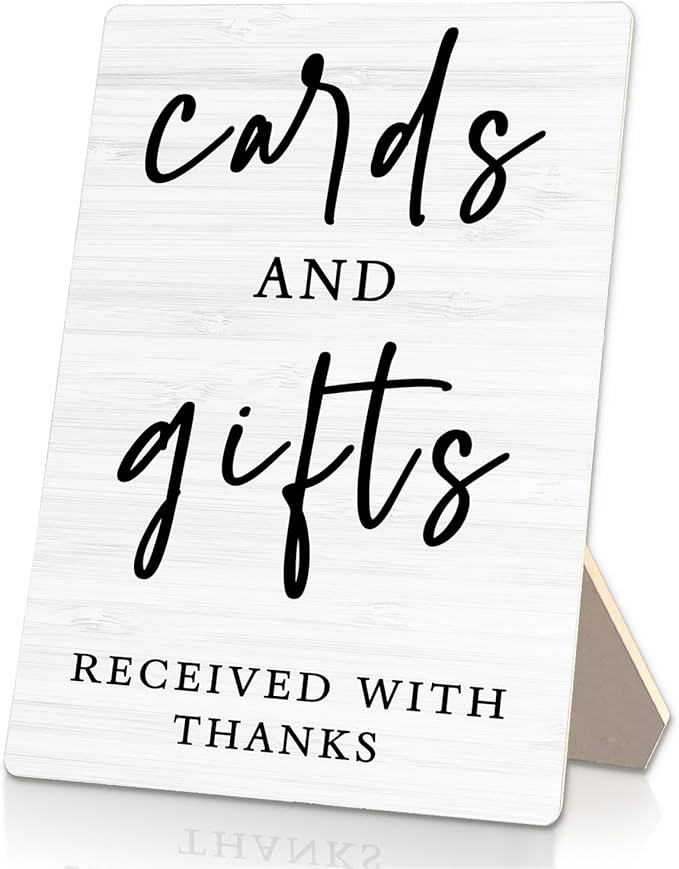 Cards And Gifts Wedding Sign, 5x7inch by Unknown