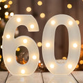 Decorative Led Light Up Numbers, 60th Birthday Decorations, Warm White Led by Weareyourgoodpartners