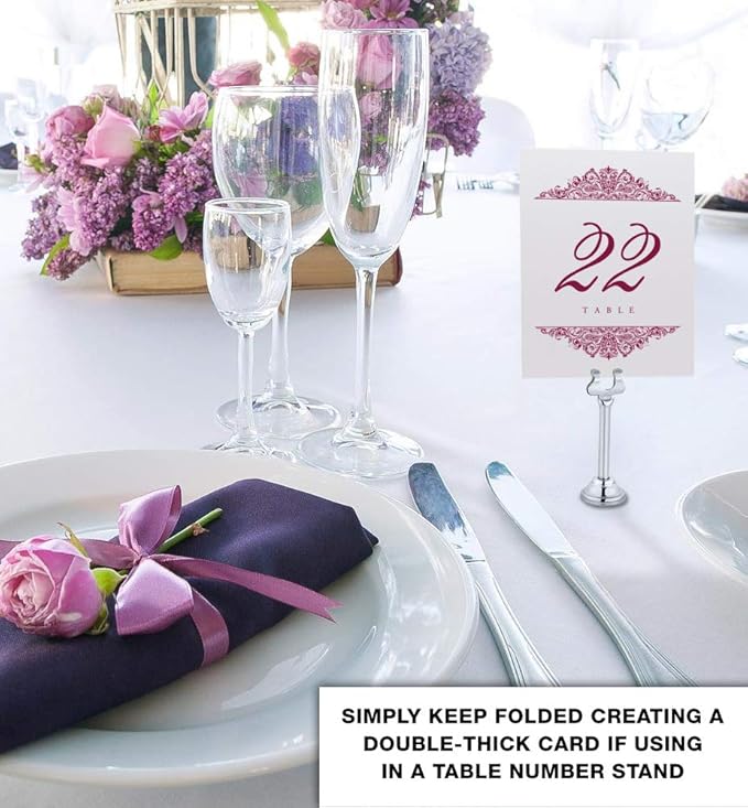 Paisley Wedding Table Numbers, Double Sided, Tent or Use in a Stand - Image 3