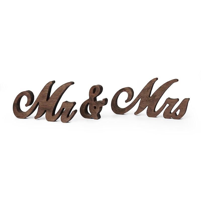 Mr and Mrs Sign for Wedding Table Decor, Mr & Mrs Wooden Signs, Rustic Wedding - Image 9