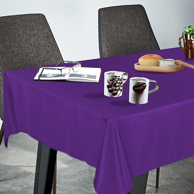 Fitable Rectangle Tablecloth Stain and Wrinkle Resistant Washable Polyester - Image 2
