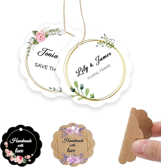 Custom Tags for Handmade Items, Personalized Tags for Favors, Customized Hang by Jishiletao