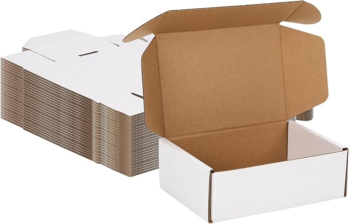 MEBRUDY 6x4x2 Inches Shipping Boxes Pack of 50, Small Corrugated Cardboard Box by MEBRUDY
