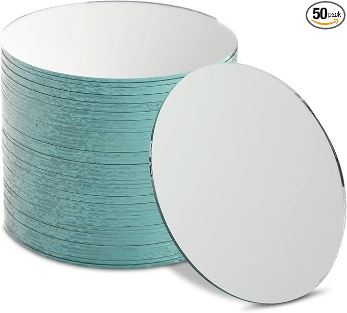 Juvale 4-Inch Round Glass Mirrors by Juvale