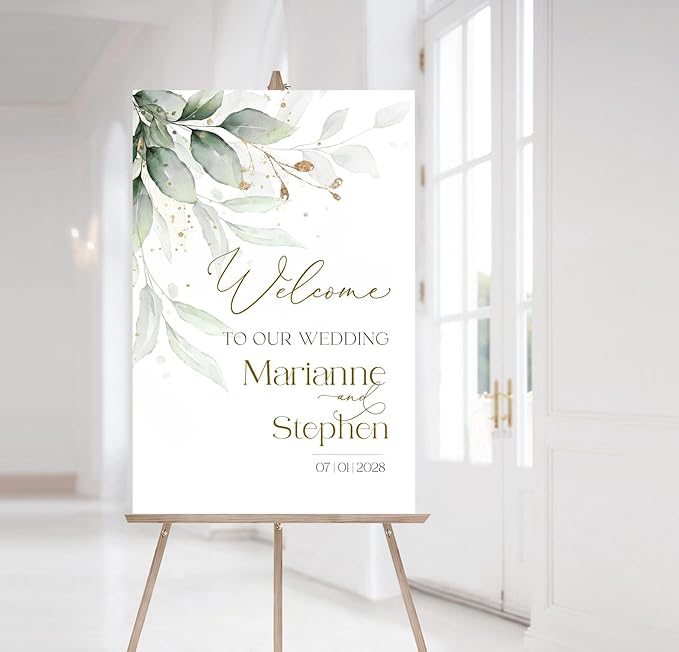 Personalized Wedding Welcome Sign, Pole Mount - Image 2