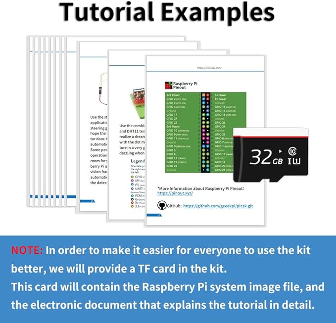 GeeekPi Complete Starter Kit for Raspberry Pi 4B, Python C Java Scratch Code - Image 7