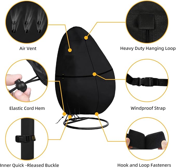 Outdoor Egg Chair Cover Waterproof - Image 7