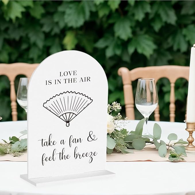 Wedding Fan Signage Take A Fan Sign - Image 4