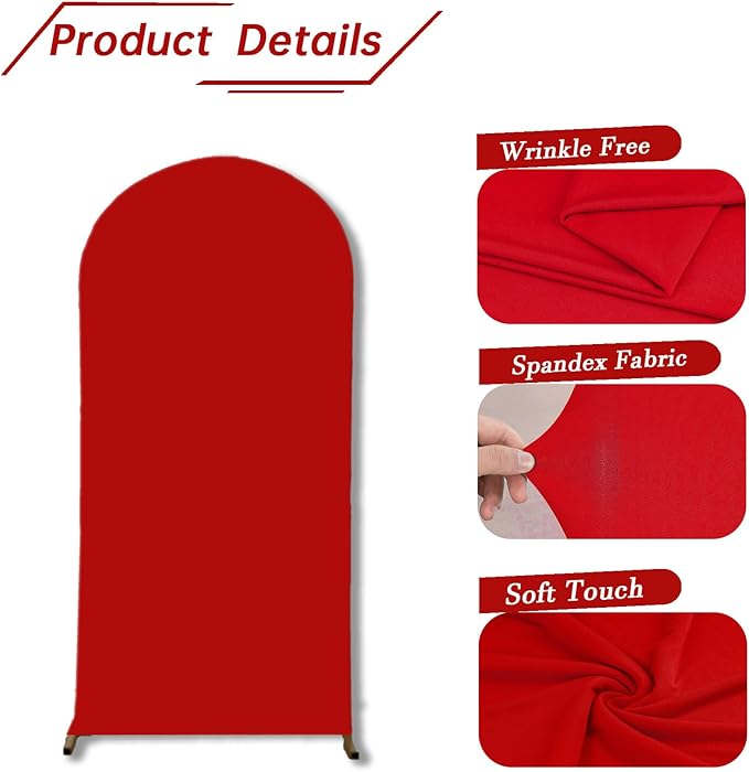 bricia Wedding Arch Backdrop Stand Cover, 5FT Double Sided Stretchy Arch Cover - Image 4