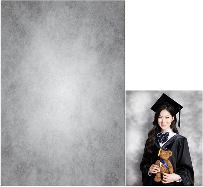10x10ft Gray Abstract Photography Backdrops Grey Portrait Photo Studio Prop by HMTFOTO