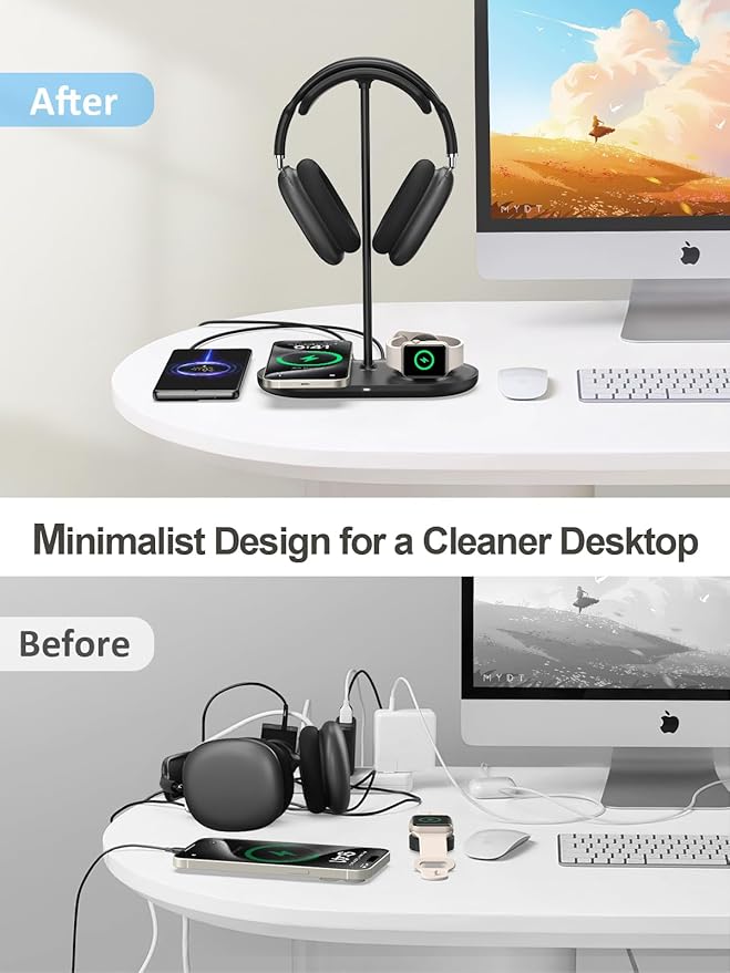 TopMade 5 in 1 Headphone Stand for Desk - Image 5
