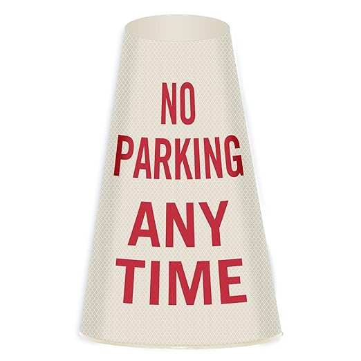 SmartSign “No Parking Any Time” Bright Reflective Cone Message Sleeve by SmartSign