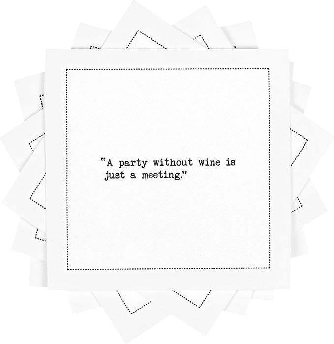 Five Star Napkins Wine Quotes, Beverage Napkins, Bar Napkins, Cloth Napkins by FiveStarNapkins