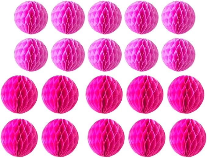 20pcs Honeycomb Flower Balls Party Honeycomb Balls Decoration Paper Flower by ZGjoy