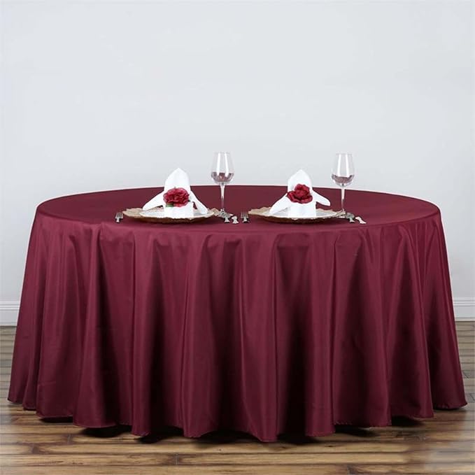 Efavormart Round Tablecloth, 132 Inch Stain & Wrinkle Resistant Washable Table - Image 2