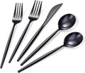 Rubtlamp 90Pcs Plastic Black Silverware, Plastic Utensils Heay Duty include 30 by Rubtlamp